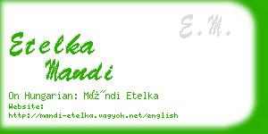 etelka mandi business card